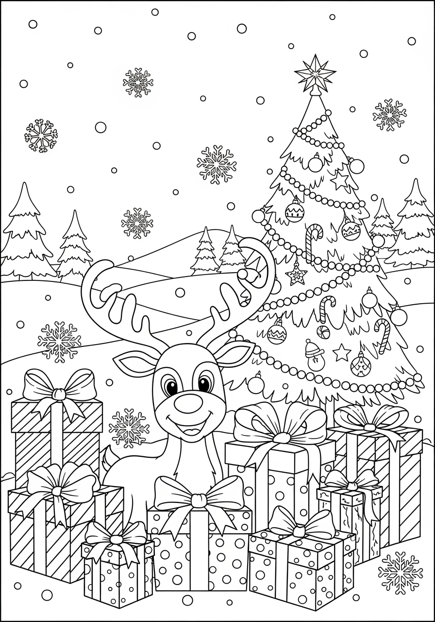 christmas color image coloring page - free printable